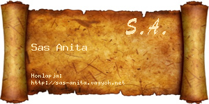 Sas Anita névjegykártya